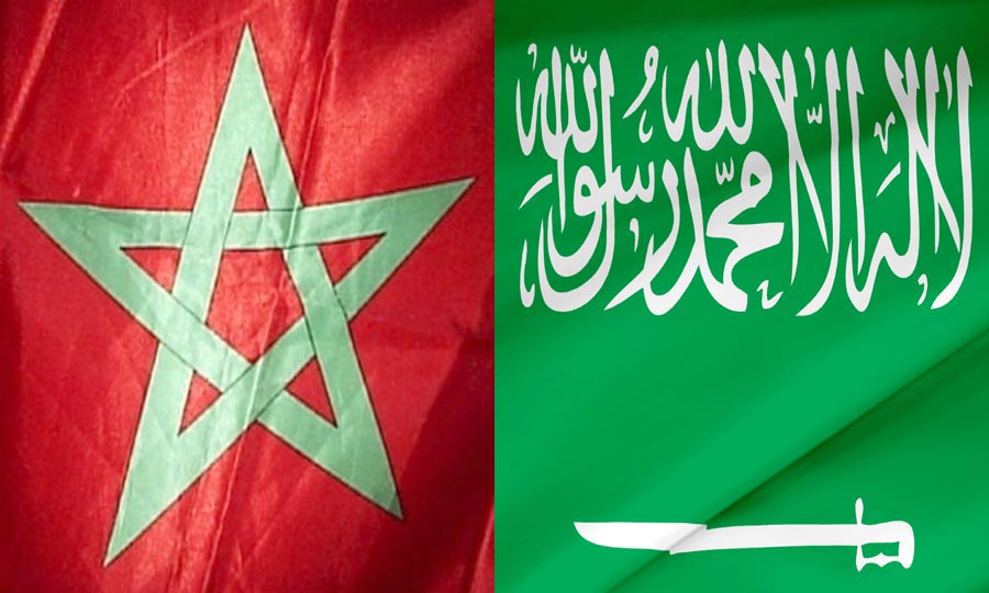 علم المغرب والسعودية